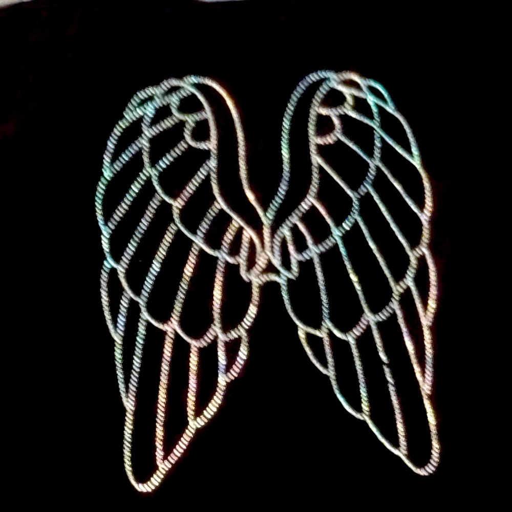 Victoria’s Secret black tote multicolored rhinestone wings - Picture 2 of 6